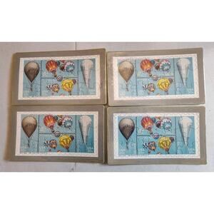 4 Novelty stamp PUZZLE postcard Scott #2032-2035 Hot Air Balloons Intrepid 1983